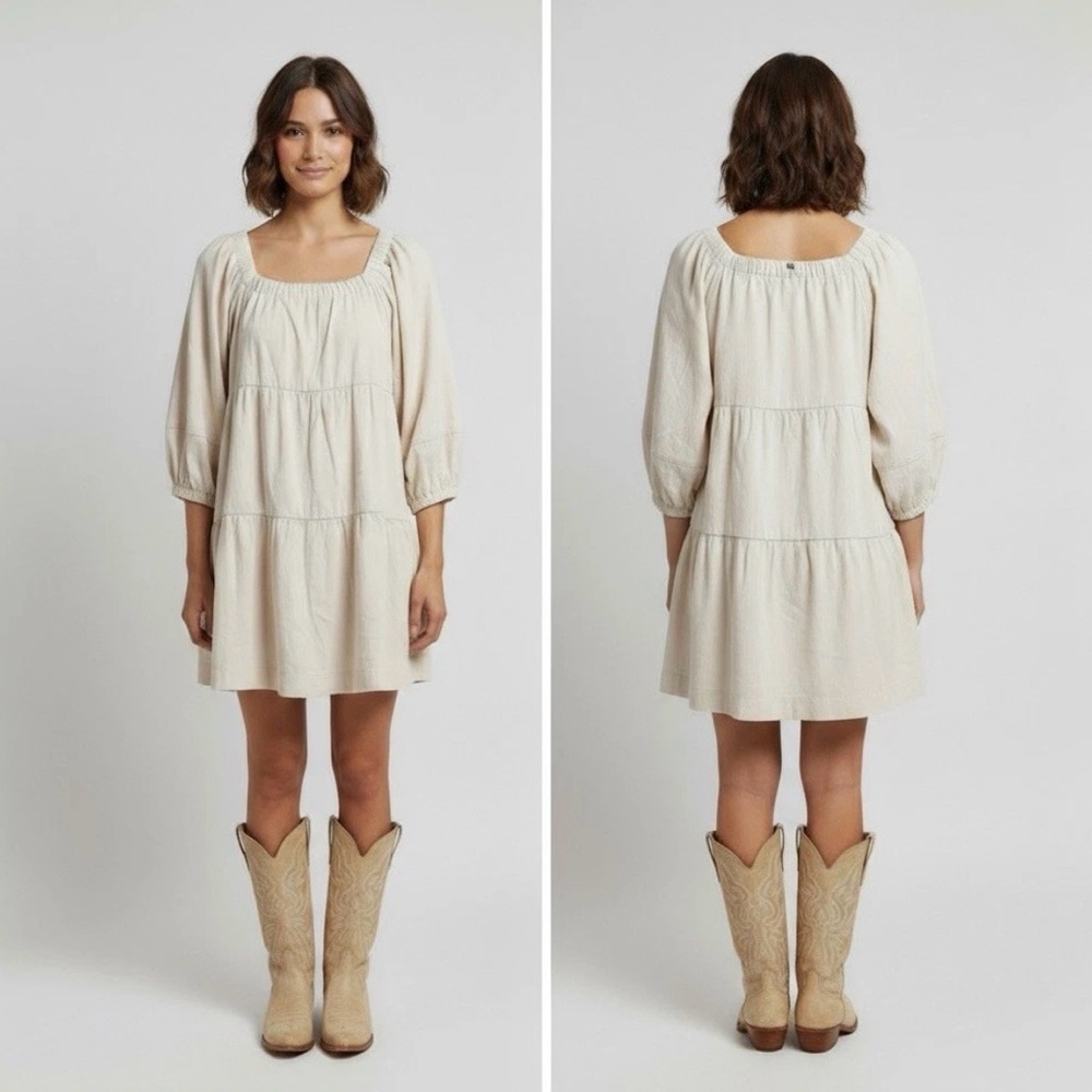 Pol Womens Ivory Baby Doll Dress Size S